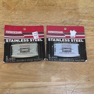 Vtg Family Dollar Super Stainless Steel Double Edge Razor Blades 2 Packs 10ct‎